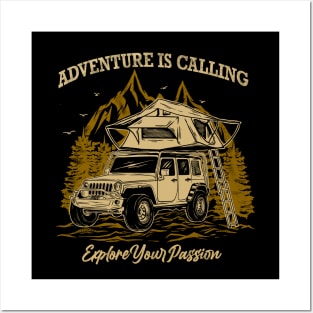 Jeep Adventure Camping Posters and Art